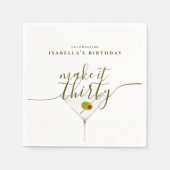 Maak er dertig Martini 30e verjaardagsfeest van Servet (Voorkant)