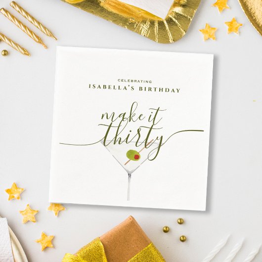 Maak er dertig Martini 30e verjaardagsfeest van Servet