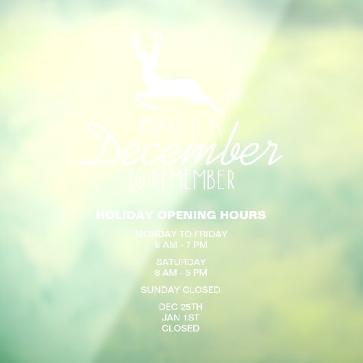 Maak er een december van te herinneren, Kerstmis Raamsticker (Vel 3)