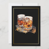 Maak er een Double Celebration Black Whiskey Glass Kaart (Achterkant)