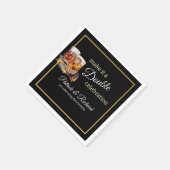 Maak er een Double Celebration Black Whiskey Glass Servet (Hoek)