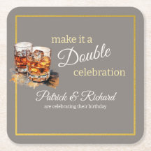 Maak er een Double Celebration Grijs Whiskey Glas 