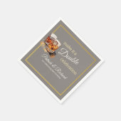 Maak er een Double Celebration Grijs Whiskey Glas Servet (Hoek)