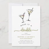 Maak er een dubbele 'Martini' volwassen gezamenlij Kaart (Voorkant)