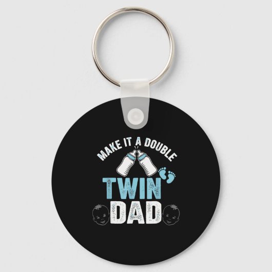 Maak Er Een Dubbele Twin Papa Van Sleutelhanger (Voorkant)