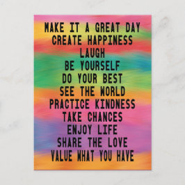 Maak er een geweldige dag regenboog Inspirerend qu Briefkaart