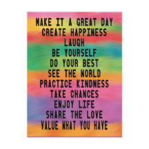 Maak er een geweldige dag regenboog Inspirerend qu