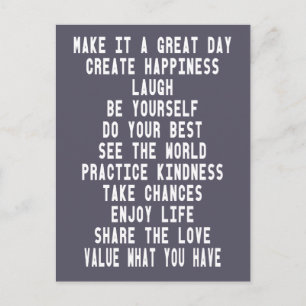 Maak er een geweldige dag typografie Inspirerend q Briefkaart