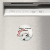 Maak er een Greyhound Christmas Dog Art Magnet van (Insitu (Vaatwasser))