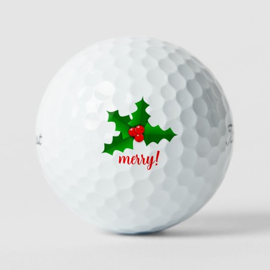 Maak er een vrolijk golf kerstbal van! golfballen (Voorkant)