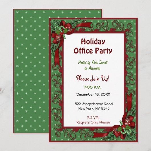 Maak er feestelijke uitnodigingen van (Voorkant / Achterkant)