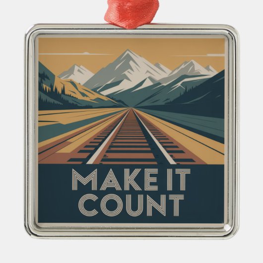 Maak Er Het Beste Van Metalen Ornament (Voorkant)