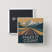 Maak Er Iets Van Vierkante Button 5,1 Cm (Voorkant /achterkant)