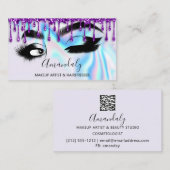 Maak Eyelashes Brow QR CODE Logo Holografen Visitekaartje (Voorkant / Achterkant)