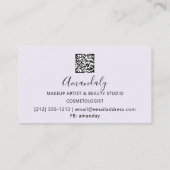 Maak Eyelashes Brow QR CODE Logo Holografen Visitekaartje (Achterkant)