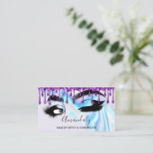 Maak Eyelashes Brow QR CODE Logo Holografen Visitekaartje (Staand voorkant)