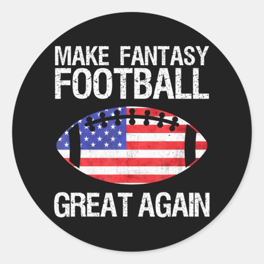 Maak Fantasy Football weer geweldig Ronde Sticker (Voorkant)