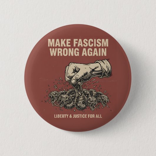 Maak Fascisme Weer Verkeerd Knop Ronde Button 5,7 Cm (Voorkant)