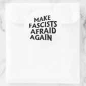 Maak fascisten weer bang ronde sticker (Tas)