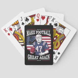 Maak Football weer geweldig  Amerikaanse vlag Trum Pokerkaarten