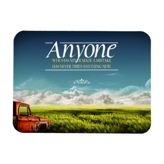 "Maak fouten" Inspirerend quote Flexibel Magneet (Horizontaal)