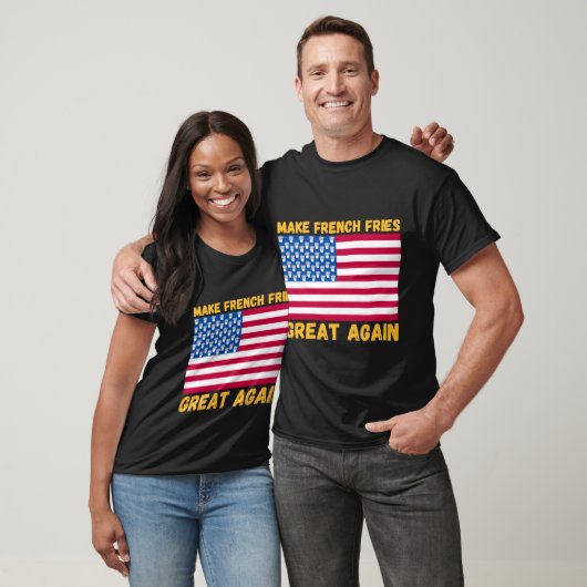 Maak Franse frietjes Great Again Amerikaanse vlag  T-shirt (Unisex)