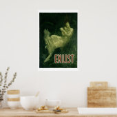 Maak Fred Spear WW1 Historische Lusitania Poster (Keuken)