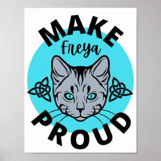 Maak Freya Proud Poster (Light Cat Edition)