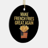 Maak frietjes weer heerlijk grappig keramisch ornament (Rechts)