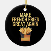 Maak frietjes weer heerlijk grappig keramisch ornament (Voorkant)