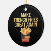 Maak frietjes weer heerlijk grappig keramisch ornament (Links)