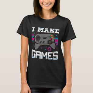 Maak games voor videogame ontwikkelaar cadeau t-shirt