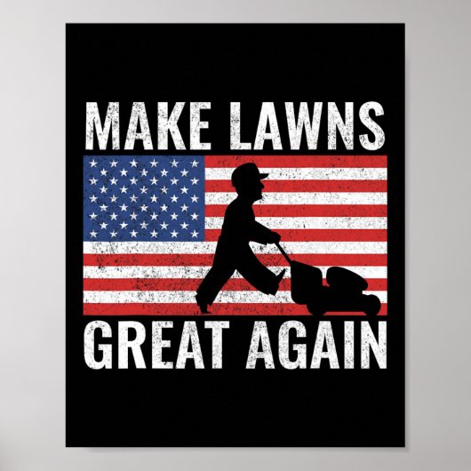Maak gazons weer geweldig grappig Amerikaanse gras Poster (Voorkant)