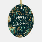 Maak gebruik van je Ho-Ho-Hope Kerstmis Keramisch Ornament (Rechts)