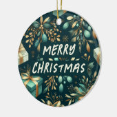 Maak gebruik van je Ho-Ho-Hope Kerstmis Keramisch Ornament (Links)