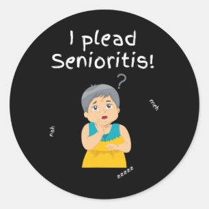 Maak gebruik van Senioristis. Oude Senior Man Vrou Ronde Sticker