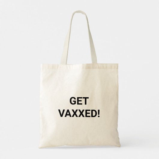 Maak gebruik van Vaxxed black aangepaste tekst min Tote Bag (Achterkant)