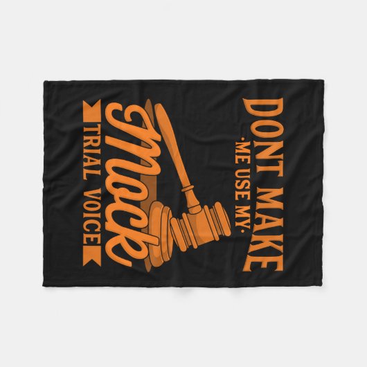 Maak geen advocaat Mijn proefstem van het Mock geb Fleece Deken (Voorkant (Horizontaal))