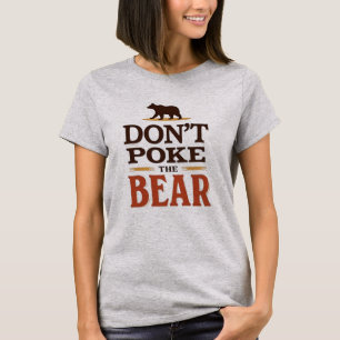 Maak geen gebruik van de Beer minimalistische typo T-shirt