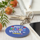Maak geen gebruik van mijn leraar Stem Sleutelhanger (Zijkant)