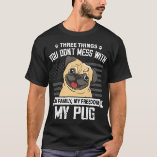 Maak geen grapjes met mijn Pug-hond liefhebber moe T-shirt