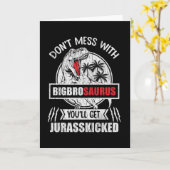 Maak geen grappen met de grote broer Saurus dinofa Kaart (Gele Bloem)