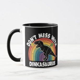 Maak geen grappen met Dinkasaurus Pickleball Mok