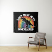 Maak geen grappen met Dinkasaurus Pickleball Wandkleed (In Situ (horizontaal))