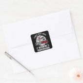 Maak geen grappen met Sistersaurus - Grappig zusje Vierkante Sticker (Envelop)