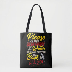 Maak geen melding van de schrijver die ze u mag in tote bag