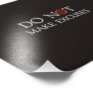 Maak geen overdrijvingen foto afdruk