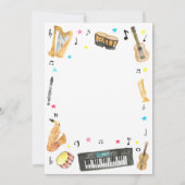 Maak Geluid Instrument Muzieknoten Muziek Verjaard Kaart (Achterkant)