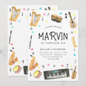 Maak Geluid Instrument Muzikale Noten Muziek Verja Kaart (Voorkant / Achterkant)