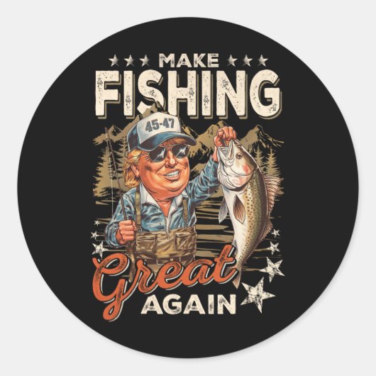 Maak Gevist weer geweldig USA Flag  Funny TR Ronde Sticker (Voorkant)